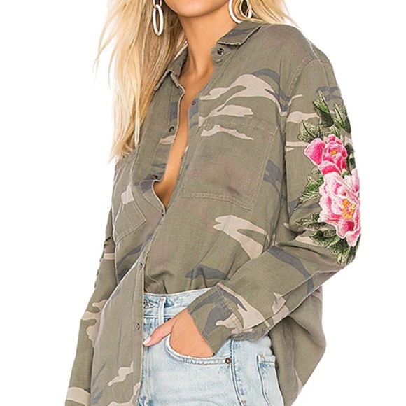 Rails Tops - Rails Marcel Embroidered Camo Shirt